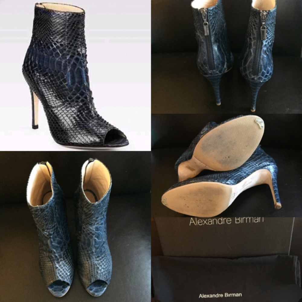 Alexandre Birman Python Booties - image 3